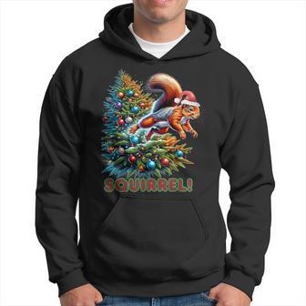 Squirrel Jumping Out Of Christmas Tree Hoodie - Thegiftio UK