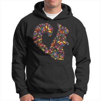 Squirrel Otomi Flowers Rodent Hoodie - Thegiftio UK