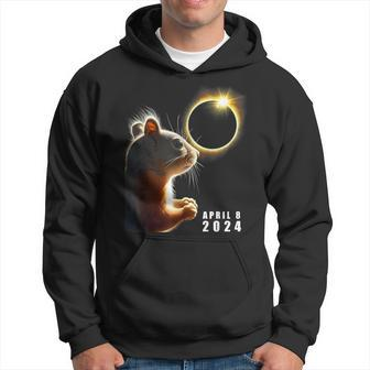 Squirrel Watching Eclipse Total Solar Eclipse April 8 2024 Hoodie - Seseable