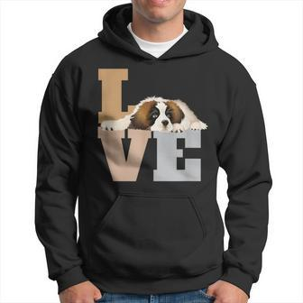 St Bernard Lazy Puppy Dog Slobbers On Word Love Hoodie - Monsterry AU