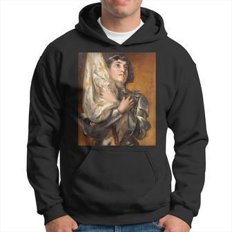 St Joan Of Arc Portrait Painting Catholic For Women Hoodie - Monsterry DE
