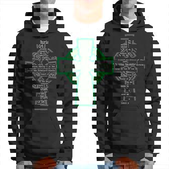 St Patrick's Breastplate Lorica Prayer Catholic Irish Cross Hoodie - Seseable