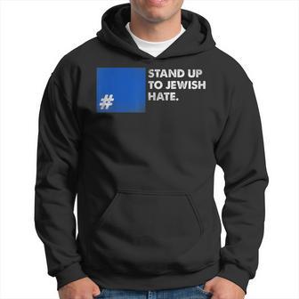 Stand Up To Jewish Hate Blue Square Support Israel Hoodie - Thegiftio UK