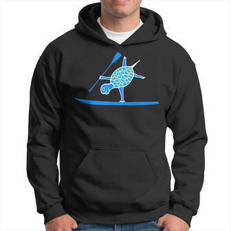Stand Up Paddle Board Sup One Arm Handstand Turtle Hoodie - Thegiftio UK