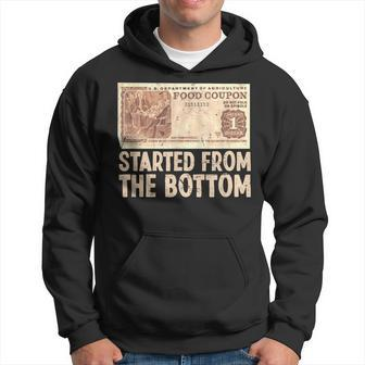 Started At Bottom Coupon Food Stamp 80S 90S Hoodie - Seseable