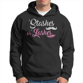 Stashes Or Lashes Baby Gender Shower Reveal T Hoodie - Monsterry CA