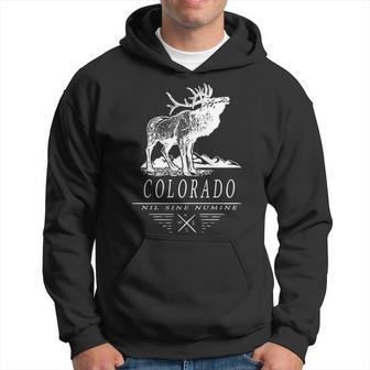 State Of Colorado Souvenir Elk Mountains Hoodie | Mazezy