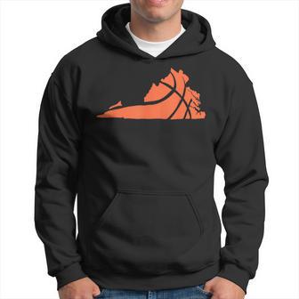 State Of Virginia Basketball Graphic Hoodie - Monsterry