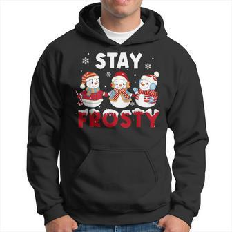 Stay Frosty Snowman Snow Retro Christmas Xmas Happy Holiday Hoodie - Monsterry DE