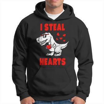 I Steal Hearts Dinosaur Valentines Day For Baby Boys Toddler Hoodie - Thegiftio UK