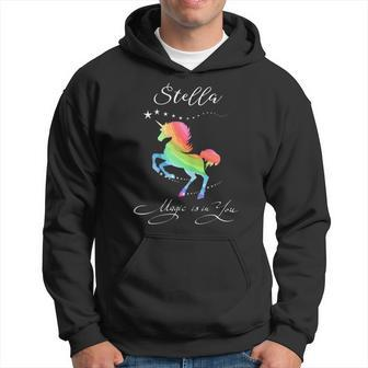 Stella Magic Einhorn Hoodie - Mystisches Pferd mit Regenbogenspritzern - Seseable