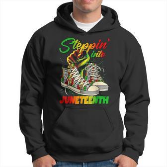 Stepping Into Junenth Black African American Independence Hoodie - Thegiftio UK
