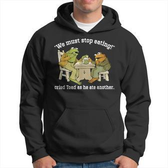 We Must Stop Eating Cried Toad As He Ate Another Frog Meme Hoodie - Monsterry UK