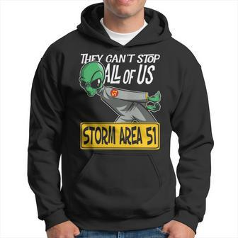 Storm Area 51 They Can't Stop All Of Us Running Alien Hoodie | Mazezy