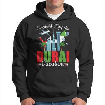 Straight Tripp-In Dubai Group Vacation Matching Crew Hoodie - Seseable