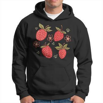 Strawberry Strawberries Cute Garden Cottagecore Aesthetic Hoodie - Monsterry