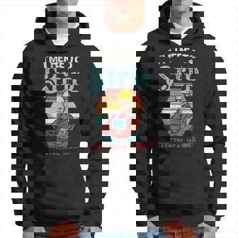 Here To Strip Electrician Power Electric Lineman Hoodie | Mazezy