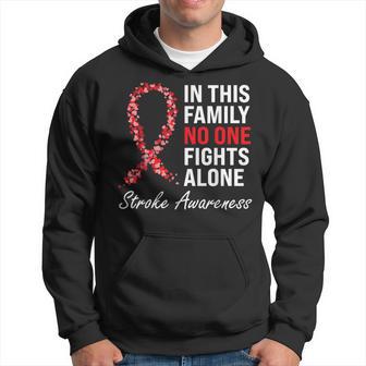 Stroke Survivor Stroke Awareness Red Ribbon Hoodie - Thegiftio UK