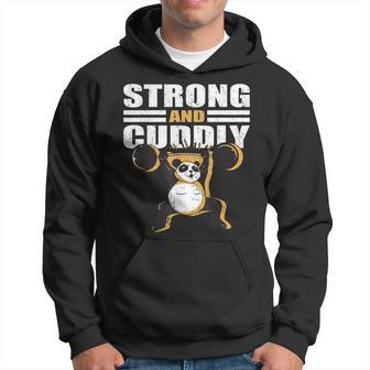 Strongman Training Equipment Strong And Cuddly Bodybuilding Hoodie - Thegiftio UK