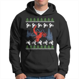 Stunt Ugly Christmas Dirt Bike Motocross Motorbike Hoodie - Monsterry CA