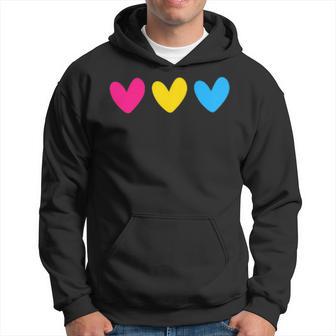 Subtle Pansexual Hearts Clothes Pan Pride Ally Merch Stuff Hoodie - Monsterry UK