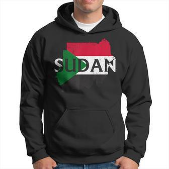 Sudan Country Map Flag Proud Sudanese Patriotic Hoodie - Thegiftio UK