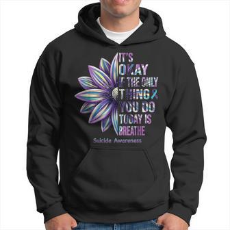 Suicide Prevention Awareness Teal Ribbon And Sunflower Hoodie - Monsterry