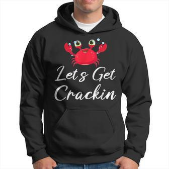 Summer Crab Let's Get Crackin Who Loves Eeting Crabs Hoodie - Monsterry CA