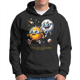 Sun Flees Moon Eclipse Chase Total Solar Eclipse 8-4-2024 Hoodie - Monsterry