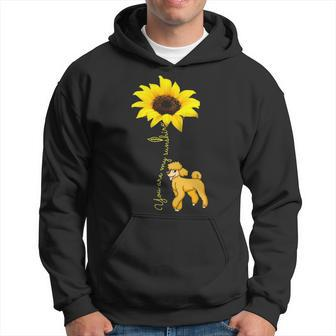 You Are My Sunshine Sunflower Cute Poodle Hoodie | Mazezy