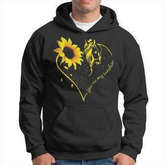 You Are My Sunshine Sunflower And Horse Lovers Hoodie | Mazezy