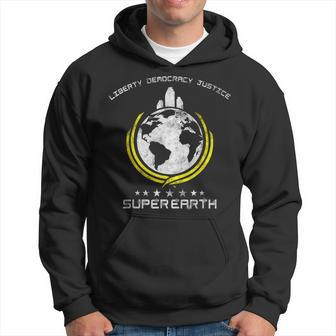 Super Earth Diving Into Hell For Liberty Hell Of Diver Hoodie - Seseable