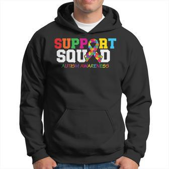 Support Squad Autism Awareness Multicolor Ribbon Hoodie | Mazezy