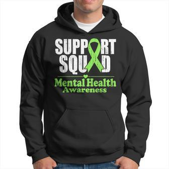Support Squad Mental Health Awareness Green Ribbon Hoodie - Seseable