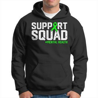Support Squad Mental Health Awareness Lime Green Ribbon Hoodie - Monsterry