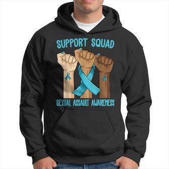 Support Squad Ribbon Sexual Assault Awareness Hoodie - Seseable