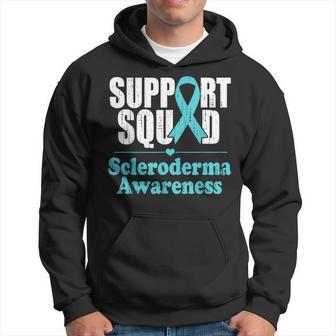 Support Squad Scleroderma Awareness Teal Ribbon Support Hoodie - Thegiftio UK