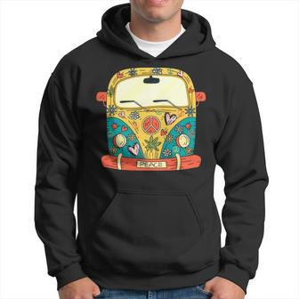 Surf Camping Bus Model Love Retro Peace Hippie Surfing S Hoodie | Mazezy