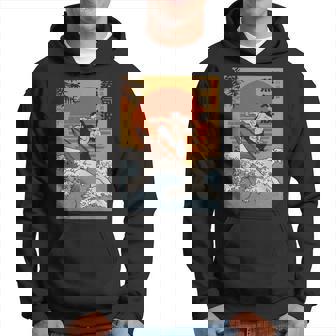 Surfer Samurai Surfing Vintage Surf Japanese Hoodie | Mazezy