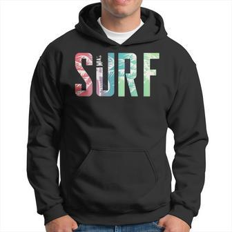 Surfer Surfboard Surf Club Retro Vintage Hawai Beach Hoodie - Monsterry UK
