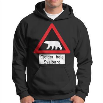 Svalbard Polar Bear Sign Gjelder Hele Spitsbergen Norway Hoodie - Geschenkecke