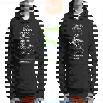 Sweat à capuche Eddie Lawson Kawasaki, Hommage Moto de Course N°21 - Cadeauxyz