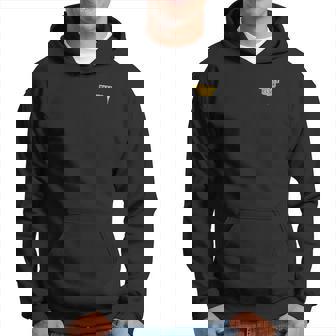 Sweat à capuche Noir Col Rond avec Motif Jaune Poitrine - Cadeauxyz
