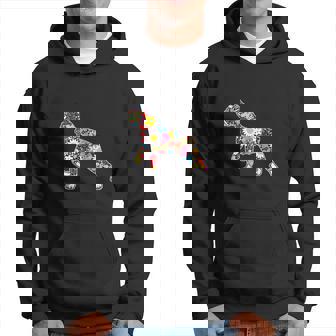 Sweat à capuche Noir Motif Chien Floral, Mode Artistique pour Amateurs de Chiens - Cadeauxyz