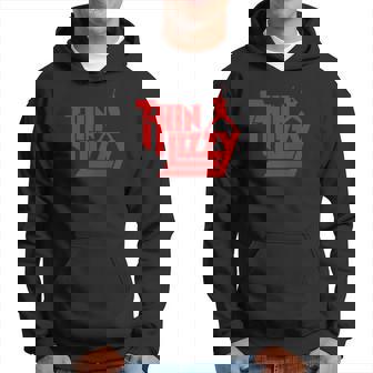 Sweat à capuche Thin Lizzy Logo Noir, Silhouette Guitare et Vierge Marie - Cadeauxyz