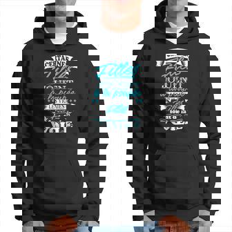 Sweat à capuche Voile pour Filles Certaines jouent à la poupée Noir et Bleu - Cadeauxyz