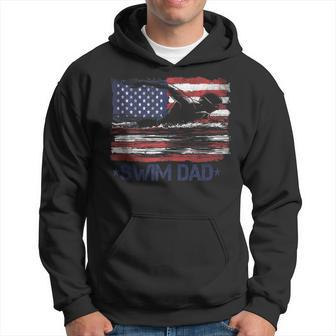 Swim Dad 4Th Of July Fathers Day Graphic For Pool Swimmers Hoodie - Thegiftio UK