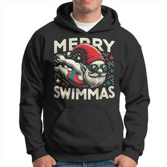 Swimming Gnome Merry Swimmas Swimmer Christmas Hoodie | Mazezy