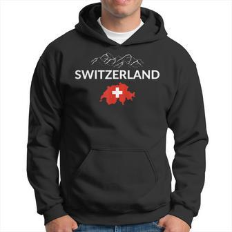 Switzerland Flag Hiking Holiday Switzerland Swiss Flag Hoodie - Seseable