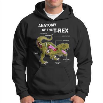 T Rex Anatomy Dinosaur Bones Graphic Prehistoric Hoodie - Thegiftio UK